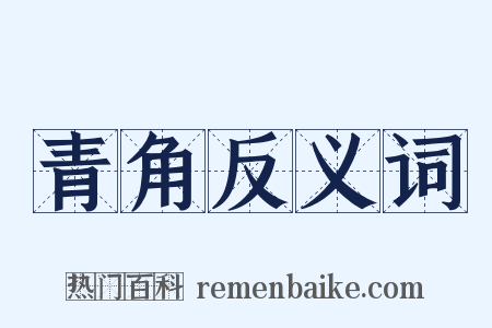 青角反义词是什么意思的图片